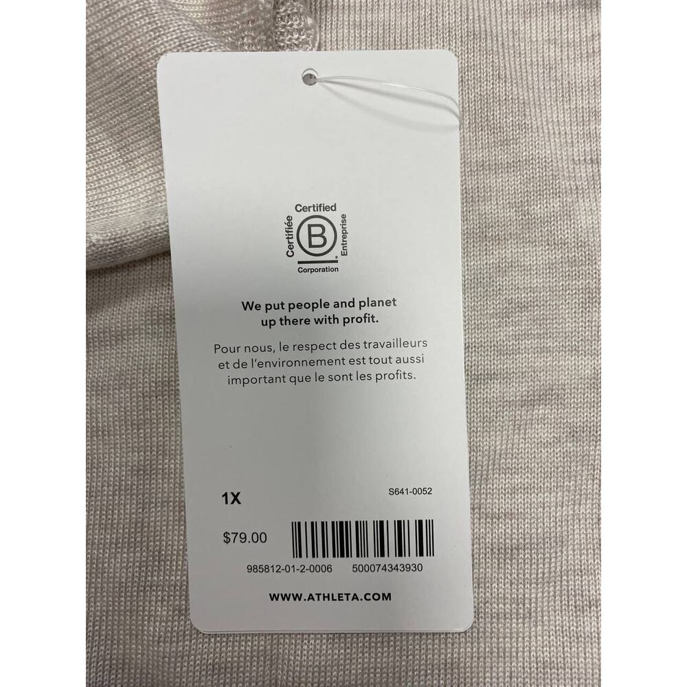 Athleta Womens Vneck Tank Top Daydream Sweater Length Beige Size 1X A000041 - Picture 6 of 9